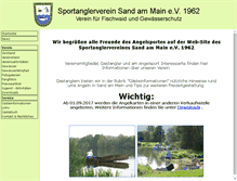 Tablet Screenshot of angelverein-sand-am-main.de